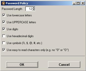 (Password Policy Dialog)