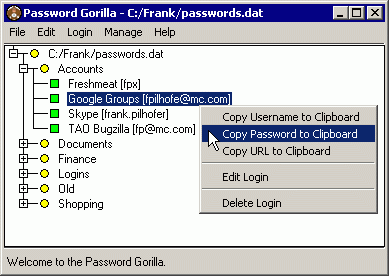 (Password Gorilla Screenshot)